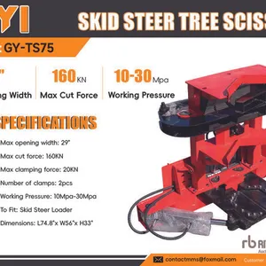 2026 GIYI GY-TS75 29 in Skid Steer Tree Shear (Unused)