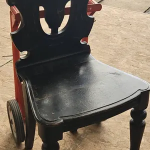 Wooden Side Chair for Restoration, Broken Pegs, Two Pieces