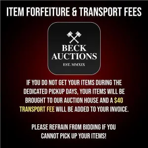 Item Forfeiture & Transport, Shipping, Delivery Fees & Conditions