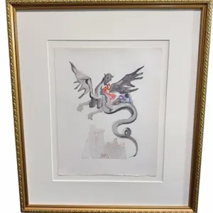Salvador Dalí Framed Lithograph, 19x21 Inches Total