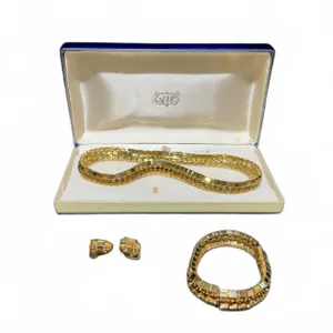 A.N.C. Gold-Tone Jewellery Set With Bracelet, Earrings and Necklace