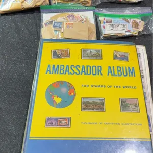 Ambassador Album With World Stamps Collection and Loose Stamps