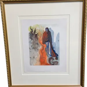 Salvador Dalí Signed Lithograph Framed Art with Appraisal