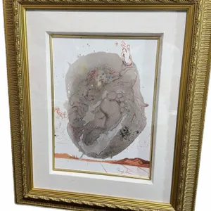 Salvador Dalí Faciamus Hominem Signed Print, Framed, 26x31 inches