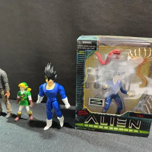 Action Figures Lot: Jason Voorhees, Link, Vegeta, Alien Resurrection Call
