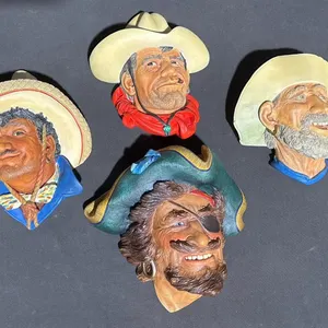 Bossons Chalkware Wall Masks
