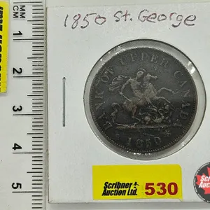 Bank of Upper Canada 1850 One Half Penny Bank Token