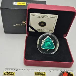 RCM Canada 2008 : Fifty Cent Sterling Silver Triangle Coin : Milk Delivery (COA #11627)