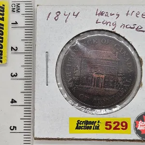 Province of Canada 1844 Half Penny Bank Token "Bank of Montreal"