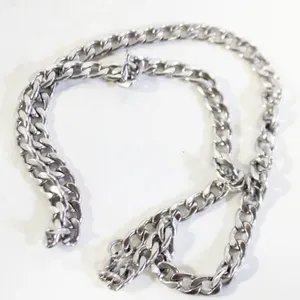 CUBAN LINK 22" SILVER-TONE NECKLACE LOBSTER CLASP