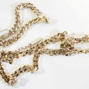 GOLDTONE NECKLACE 16" LONG & BRACELET 7" LONG SE