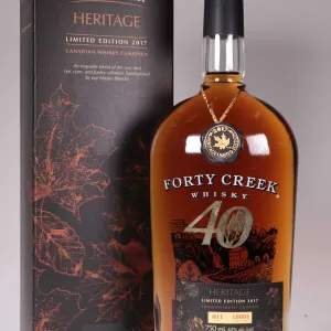 Forty Creek/ Heritage/ Limited Edition/ 2017/ Canadian Whisky/ Lot 011/ Bottle No. 15031/ 750ml/ 40%