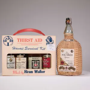Hiram Walker/ Hawaii Survival Kit/ including Walker's Bourbon/ Canadian Club Whisky/ Thorne's 12 Yea