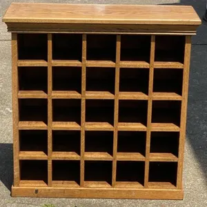 Oak Pigeon Hole Office Wall Cabinet