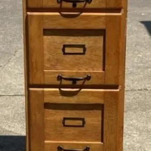 4 Drawer Oak File Cabinet