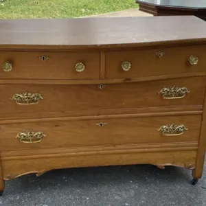 4 Drawer Oak Lowboy Dresser