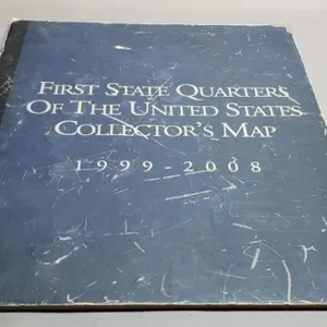 Large Map Album w/ 50 State Quarters