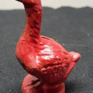 Cast Iron Red Goose Shoe Penny Bank