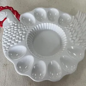 Chicken Porcelain Egg Plate