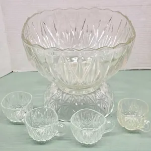 Vintage Hazelware Punch Bowl Set