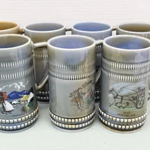 Irish Porcelain Scenic Steins