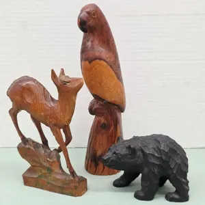 Vintage Wooden Sculptures Lot