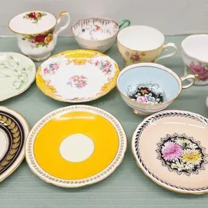 Assorted Teacups & Saucers