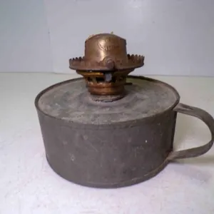 Antique Primitive Hand Held Kerosene Lamp