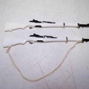 2 1960's Hasbro G.I. Joe White M1 Garand Rifles