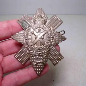 Vintage British Military Cap Badge for Black Watch