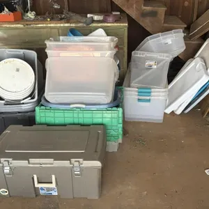 Plastic Totes
 - some are dirty