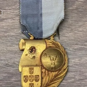 Portuguese Weightlifting Medal. Inscription