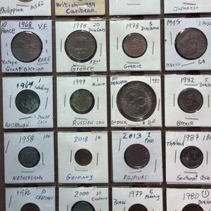 Coin Set. 40 Coins, 11 Notes.