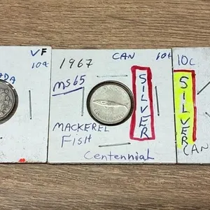 3 Canada Silver Dimes.