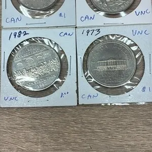 4 Canada Commemorative $1 Coins.