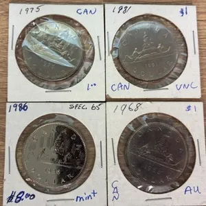 4 Canada $1 Coins.