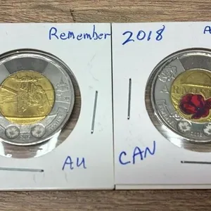 2 Commemorative Canada $2 Coins.
