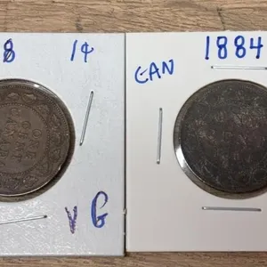 2 Canada Large Pennies.