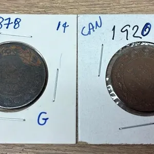 2 Canada Large Pennies.