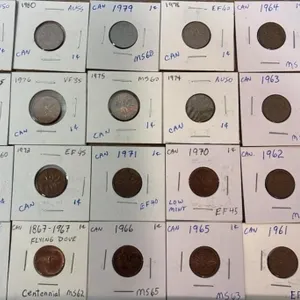 21 Canada Pennies.