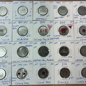20 Canada Commemorative Quarters.