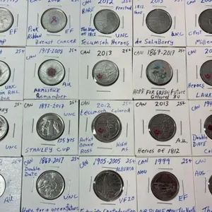 20 Commemorative Canada Quarters.