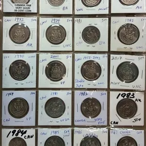 20 Canada Half Dollar Coins.