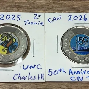2 Commemorative Canada $2 Coins.