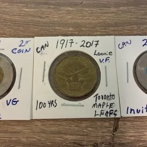 3 Commemorative Canada $1 & $2 Coins.