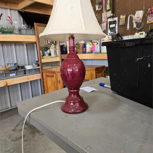 Burgandy lamp