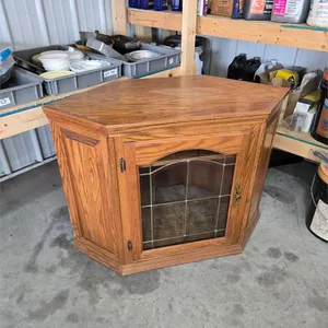 Oak corner entertainment center