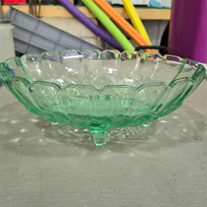 Green indiana glass candy bowl