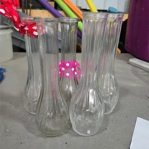 5 glass vases