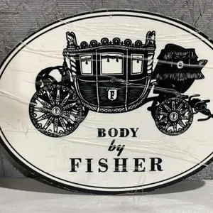 Vintage �Body by Fisher� sign - 12x9in
